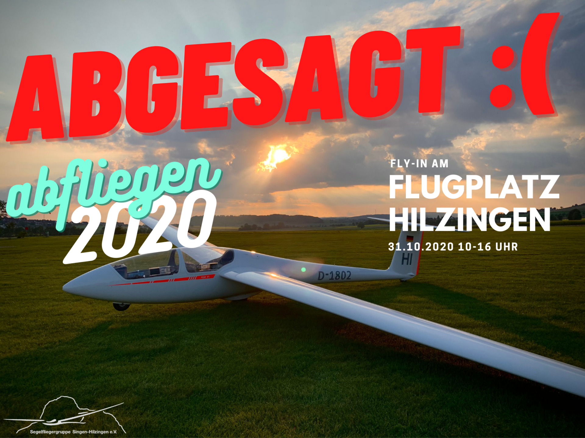 Abgesagt: Abfliegen 2020